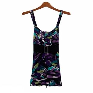 Iz Byer tank top belt empire waist large black